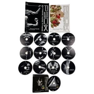 P90X Extreme Home Fitness Workout DVD Set 12 Disc w Nutrition Guide & Books